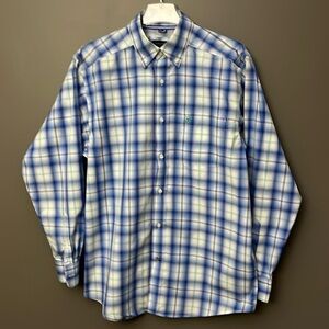 Ariat Pro Series Long Sleeve Men's  Blue White Plaid Medium